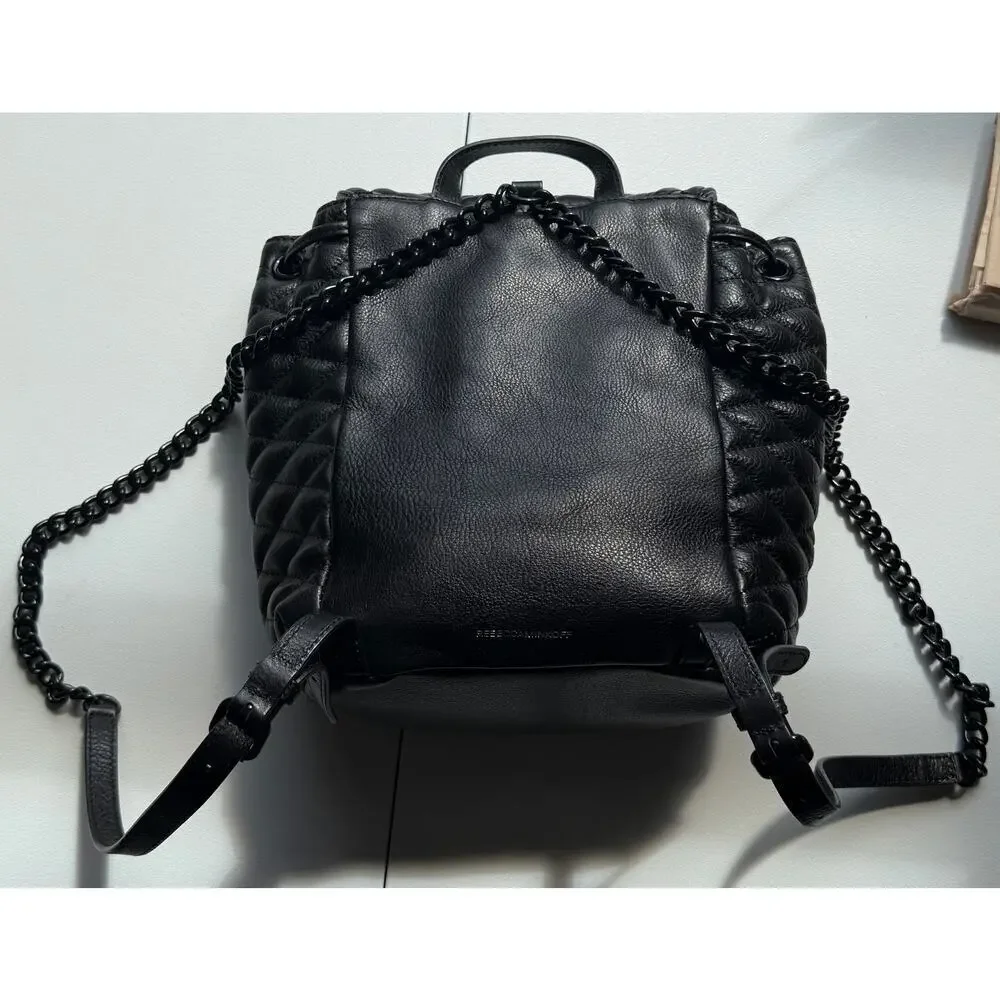 Rebecca Minkoff Love Quilted Backpack adjustable chain/leather straps | GUC